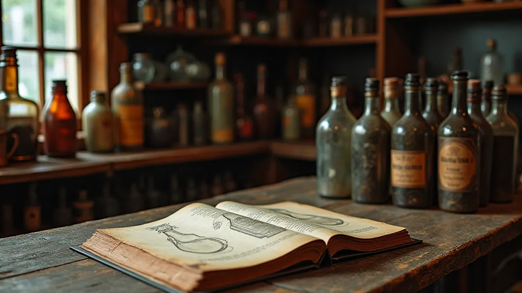 Collection of antique bottles