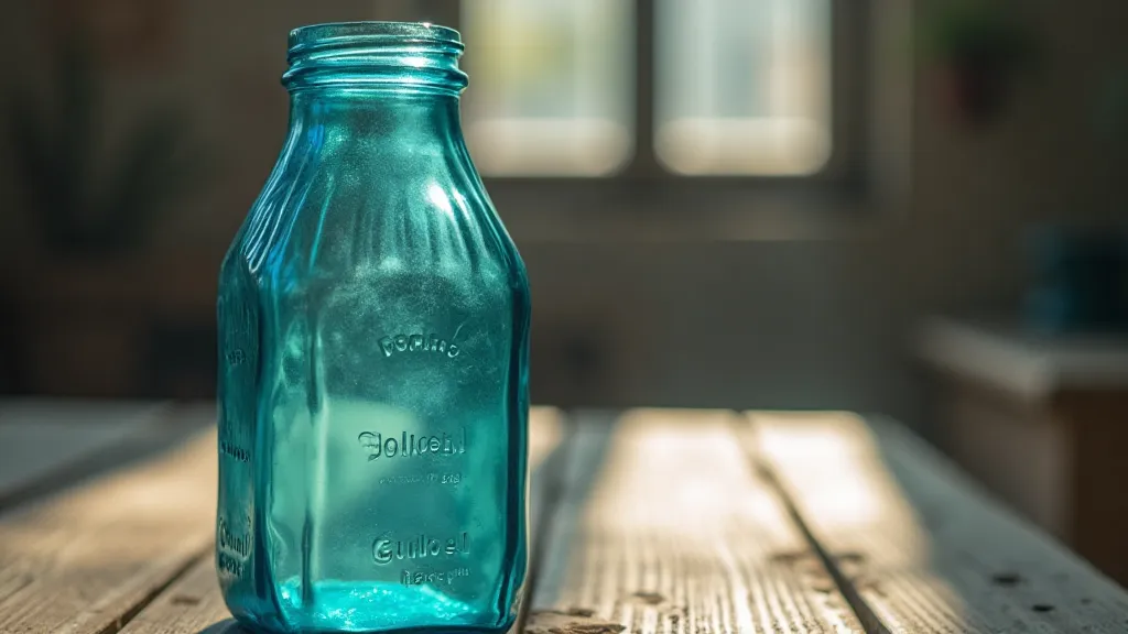 Antique cobalt blue milk bottle