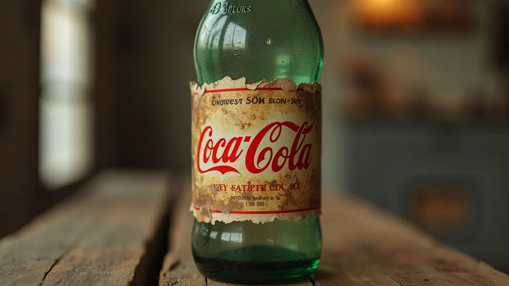 Vintage soda bottle close-up